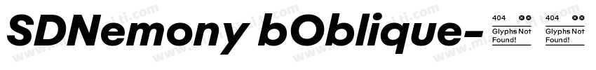 SDNemony bOblique字体转换